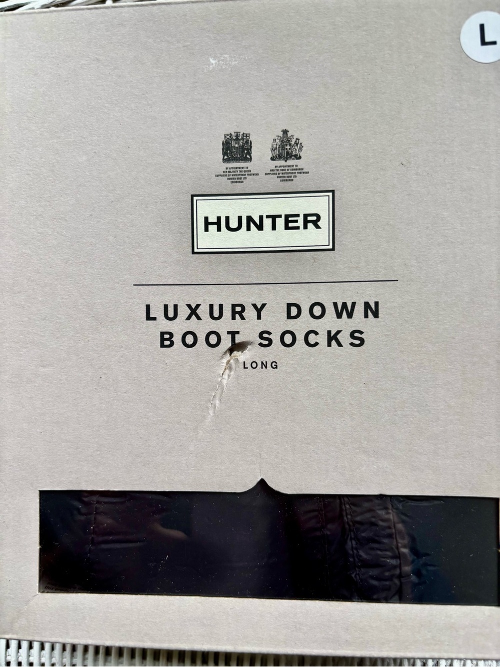 Hunter Long Luxury Down Boot Socks - Black